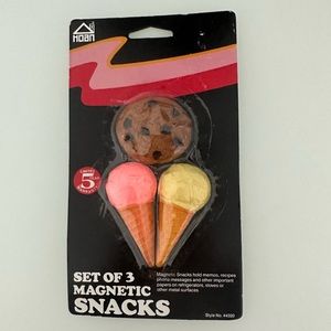 Set of Three Magnetic Snacks…NWOT